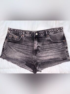 BDG Black Washed Cutoff Denim Shorts